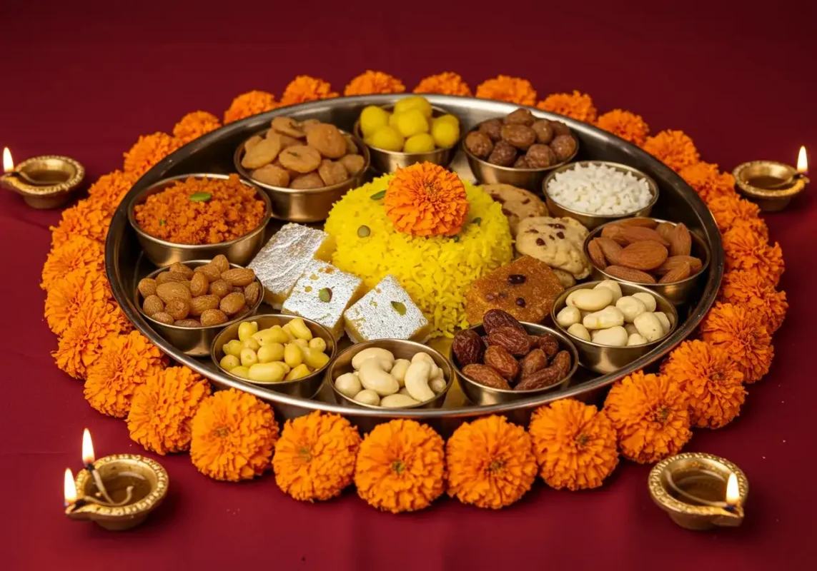 Traditional Thali of Dry Fruits